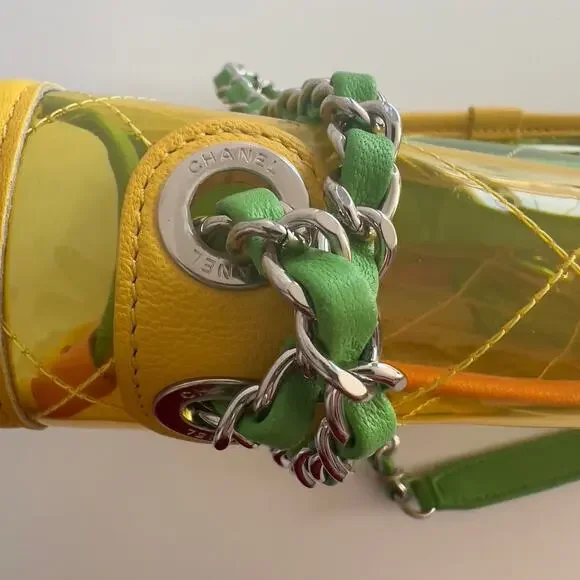 Chanel 18S Coco Splash Pastel Rainbow PVC Medium Flap Bag - Picture 11 of 11